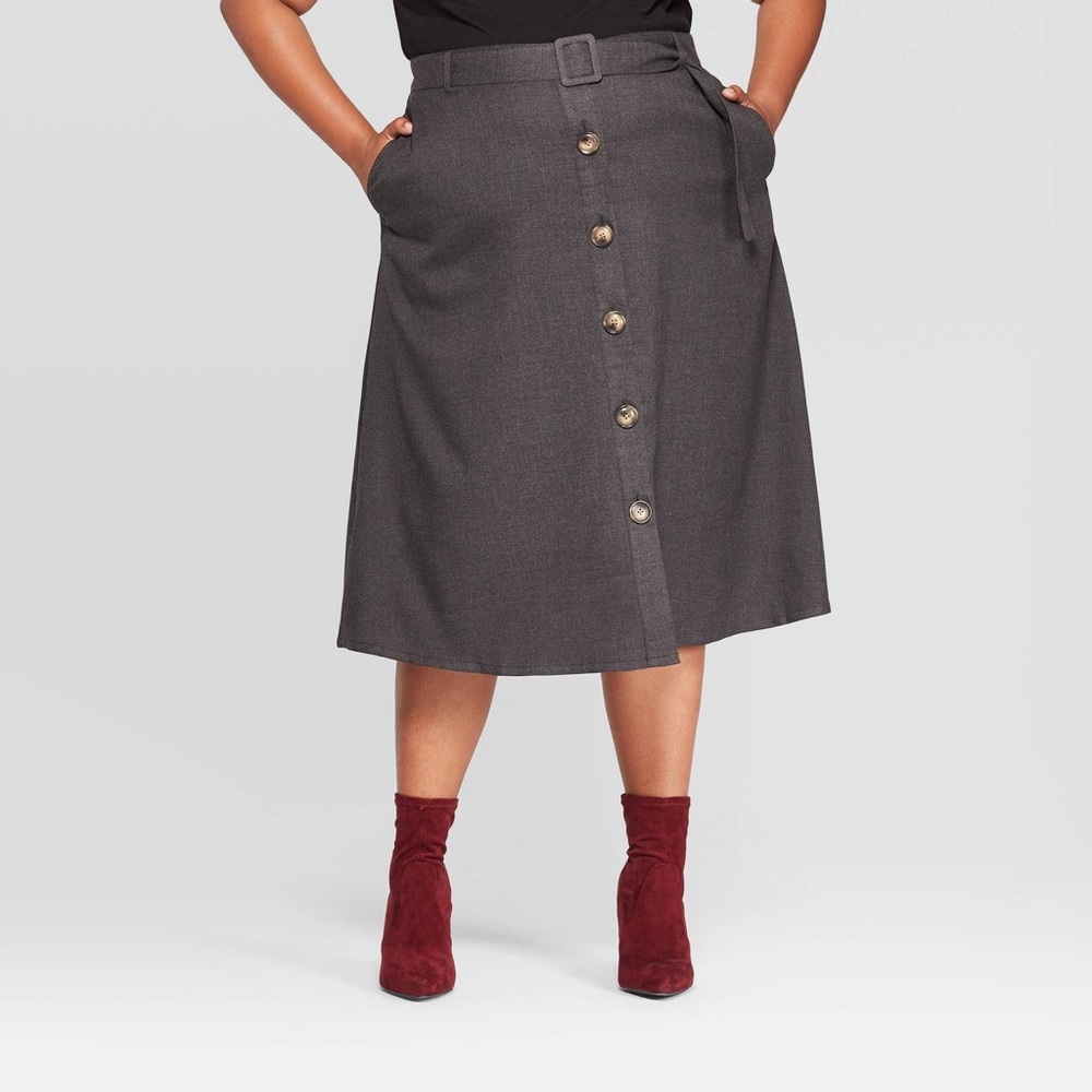 Ava & Viv Dark Gray skirt
